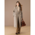 Mocha women's double-faced wool coat with notched lapel, double-breasted, long length, and waist-tie for autumn/winter new collection Mocha women's double-faced wool coat with notched lapel, double-breasted, long length, and waist-tie for autumn/winter new collection